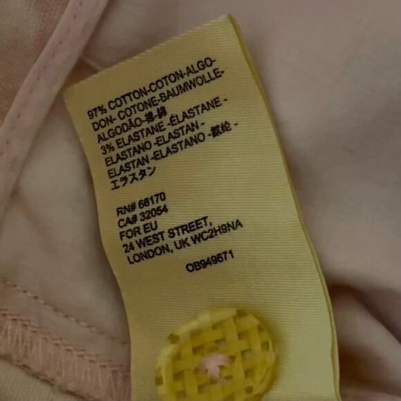 Anthropologie Pink Floral Straight Leg Pants – Size 8 – Cotton Stretch - Picture 6 of 8